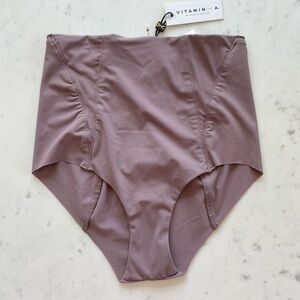 NWT Vitamin A High Waist Swim Bottom in Taupe